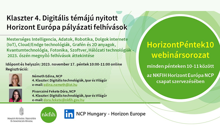 HorizontPéntek10 webinársorozat - Digitalizáció