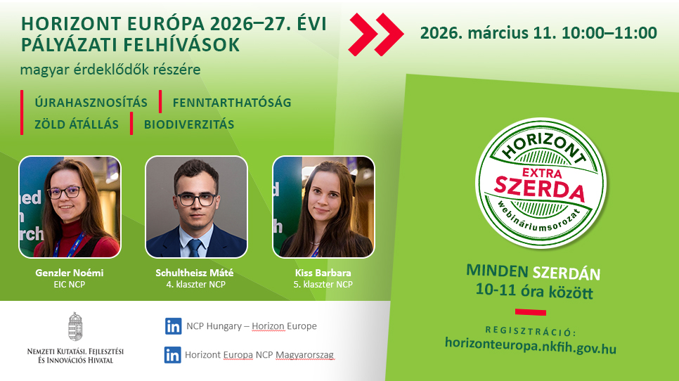 HorizontPéntek10 - Körforgásos gazdaság témájú felhívások a 2026-27. évi Horizont Európa munkaprogramokban (2026. március 11.)