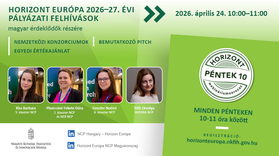 HorizontPéntek10 - Hogyan keressünk konzorciumi partnereket? (2026. április 24.)
